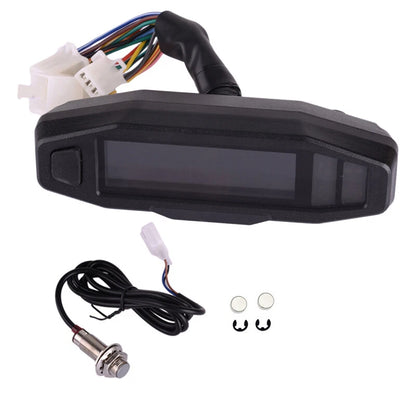 LCD Digital Speedometer Odometer Tachometer Gauge for Motorcycle