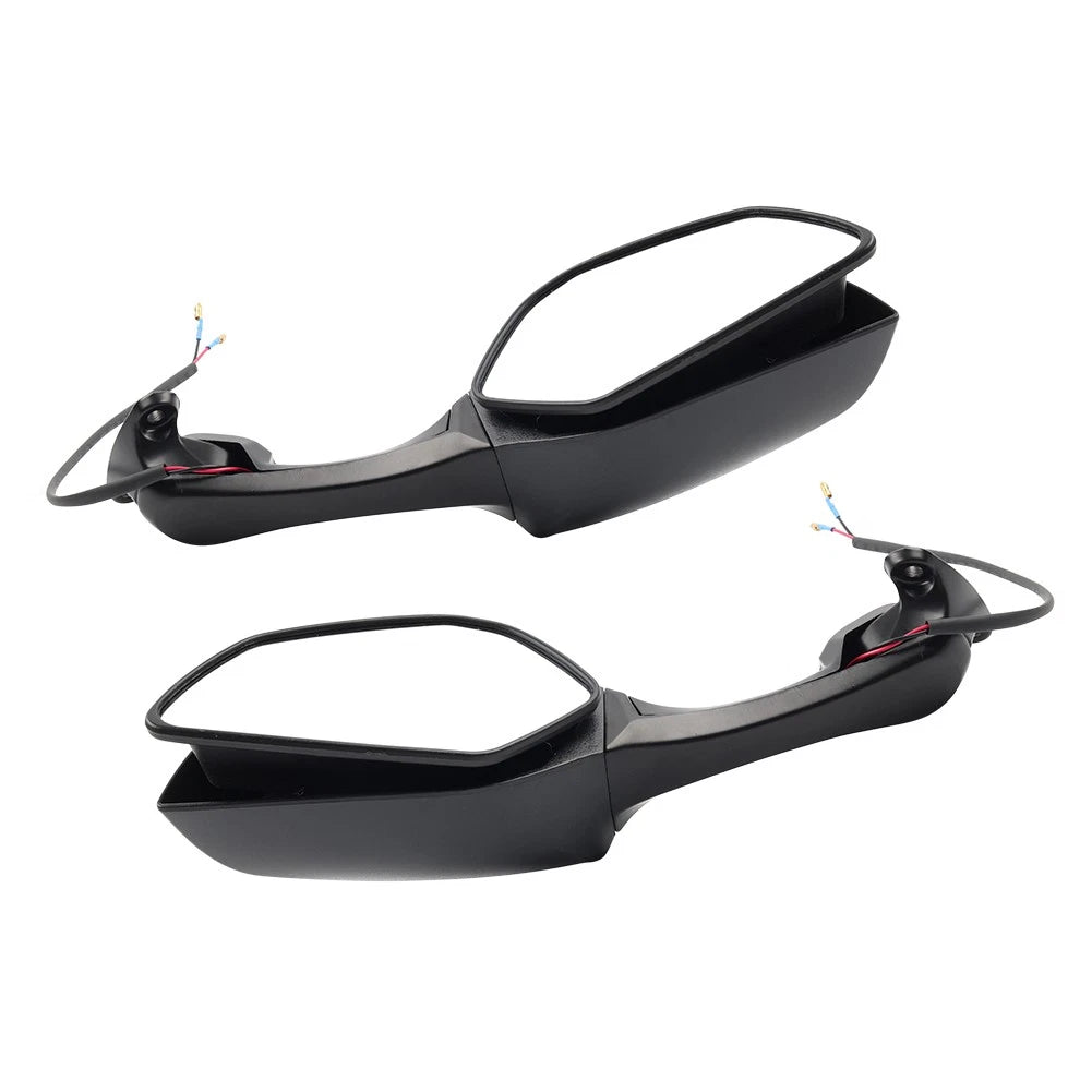 Motorcycle Rear View Mirrors w/ Turn Signals for Kawasaki Ninja ZX10R (2016-2023)