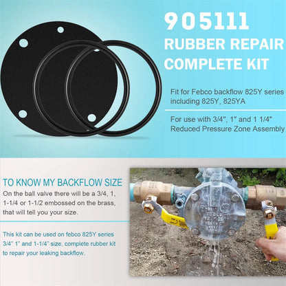 Rubber Repair Kit for Febco Backflow 825Y 825YA 3/4"-1-1/4"