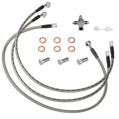 Steel Braided Front Brake Lines for Suzuki QuadSport Z400 2003-2008