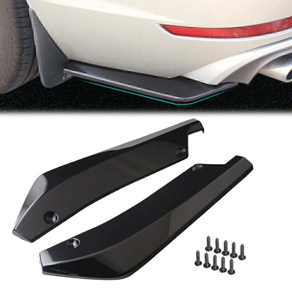 Universal Anti-Scratch Rear Bumper Lip Wrap Diffuser for Car - Black