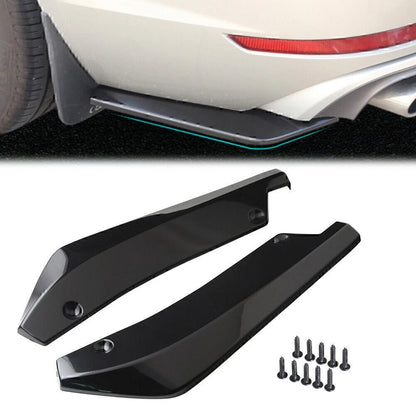 Universal Anti-Scratch Rear Bumper Lip Wrap Diffuser for Car - Black