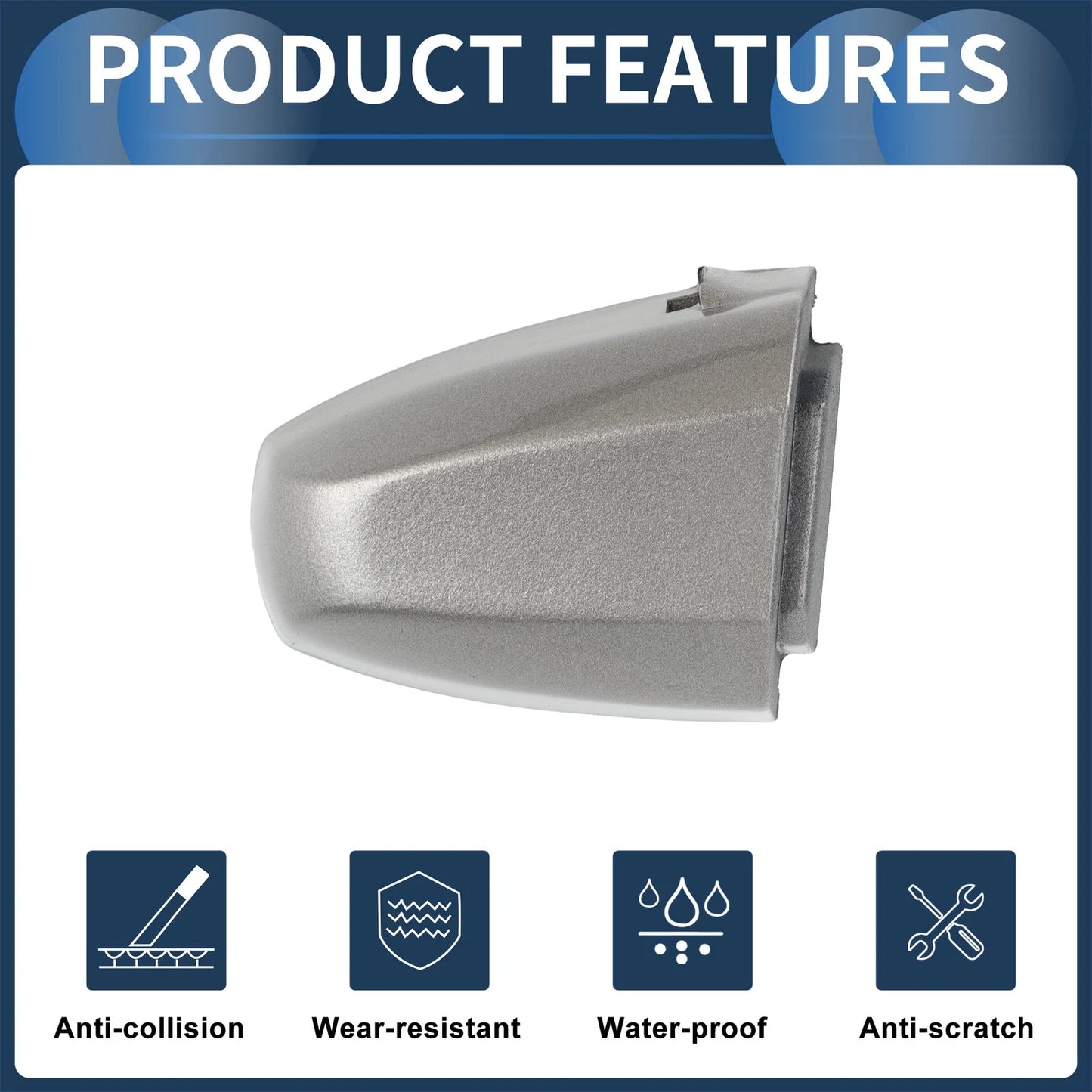 Front Left Door Handle Cover for BMW X1 X2 (2015-2018) Silver Tone
