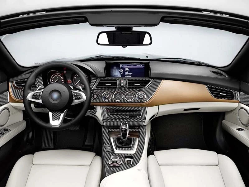 35Pc Soft Carbon Fiber Interior Dashboard Kit Trim Cover For BMW Z4 E89 2009-16