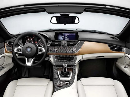 35Pc Soft Carbon Fiber Interior Dashboard Kit Trim Cover For BMW Z4 E89 2009-16