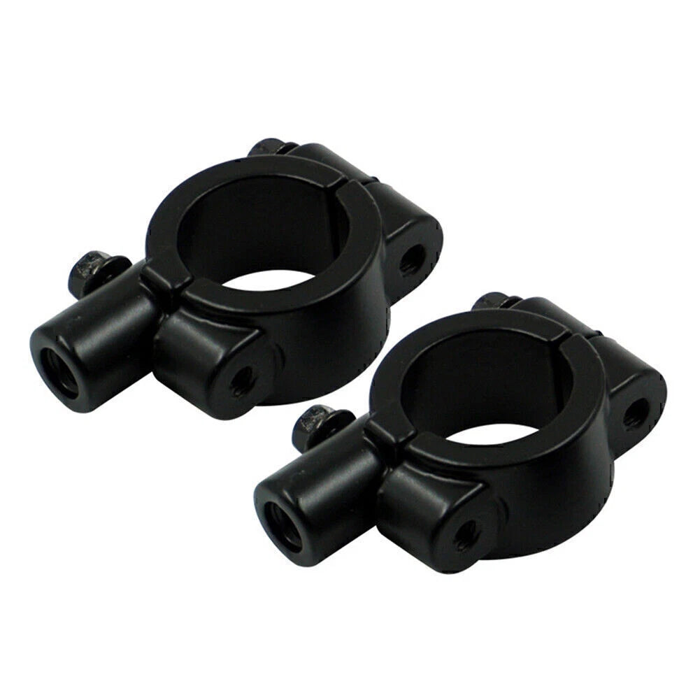 25MM M10 Black Motorcycle Handlebar Mirror Mount Clamp Adaptor