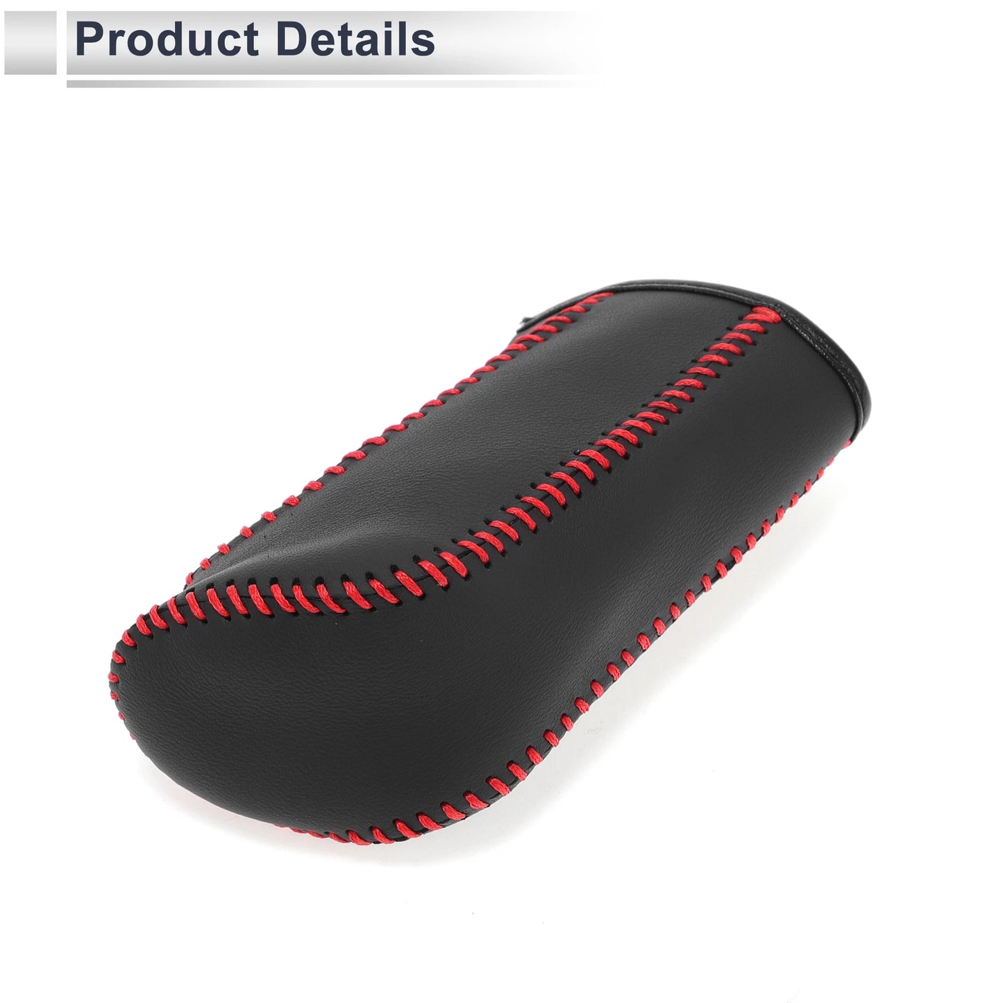 1 Pc Gear Shift Knob Cover for Nissan Tiida (2004-2012) Black Red Faux Leather