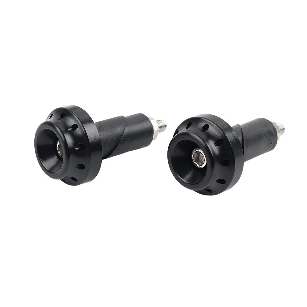 Black Motorcycle 7/8'' 1'' Handlebar Grips & End Cap Plug