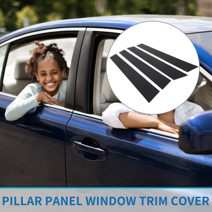 4 x Pillar Window Trim Cover Carbon Fiber for Porsche Panamera (2010-2016)