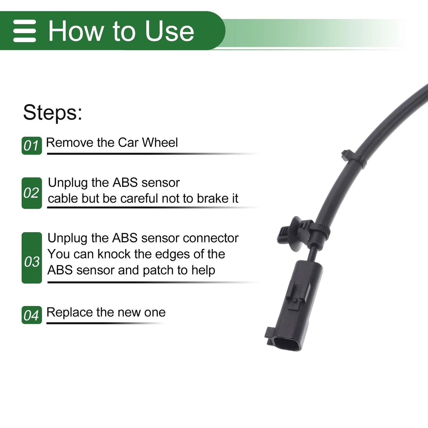 ABS Wheel Speed Sensor for Ford Edge (2015-2018) - 1 x DG9Z2C190B