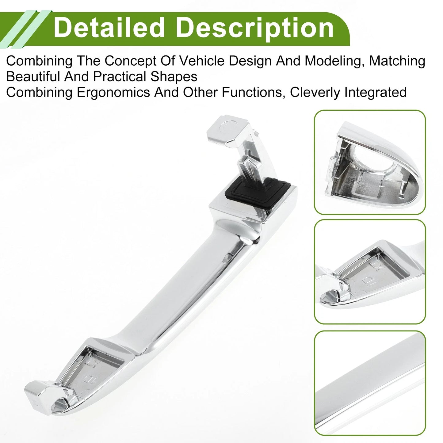 Exterior Door Handle for Hyundai Kia Silver Tone Front Left (2011-2019)