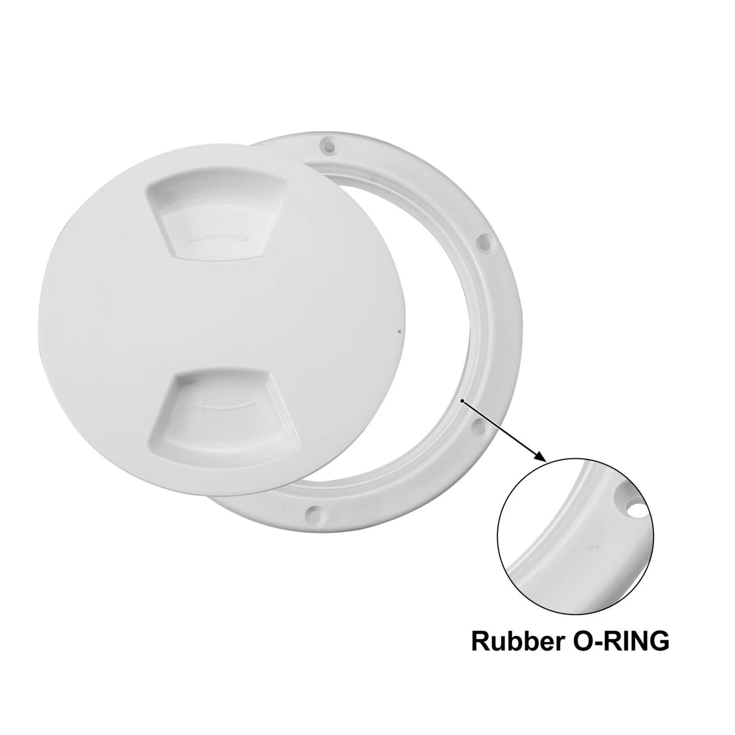 Deck Plate Hatch 5 Inch for Boat White