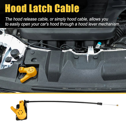 Hood Release Handle Cable for Ford Focus 1.0L 2.0L 2.3L (2012-2018)