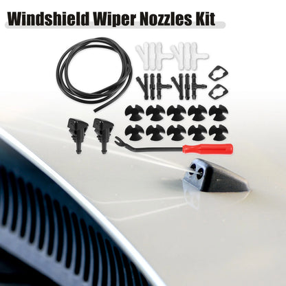 Front Windshield Washer Nozzle Kit for Jeep Grand with 2M Hose
