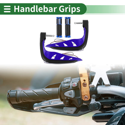 Hand Grips Aluminum Alloy Blue for Motorcycle