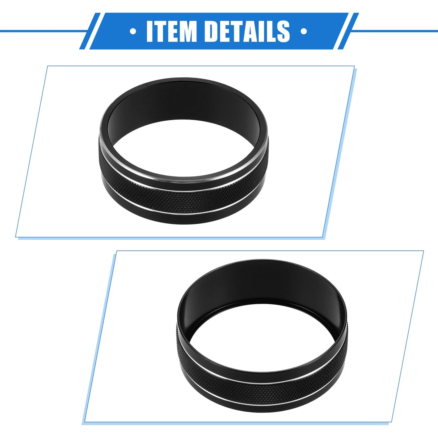 3pcs Car AC Switch Knob Cover Ring for Jeep Wrangler JK JKU (2011 - 2018)