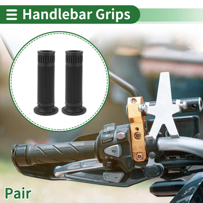 1 x 25mm Hand Grips Cover Handlebar Grips TPU Black for Motorcycle