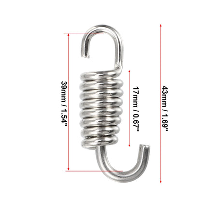 4x 43mm 1.69in Motorcycle Muffler Exhaust Pipe Springs for Universal