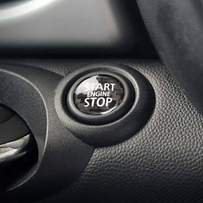 Carbon Fiber Engine Start Buttons Cover Trim fit For Mini Cooper R55 R56 R57 R60