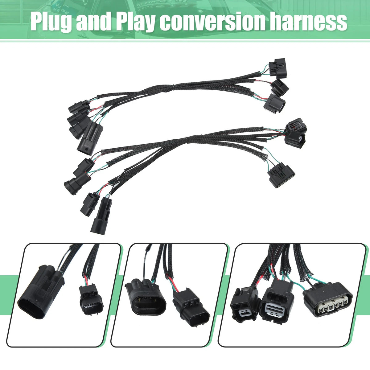 2 x Headlight Adapter Wires for Honda Accord Sedan Halogen to Touring LED (2016-2017)