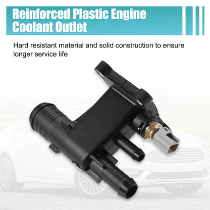 Engine Coolant Water Outlet w/ Temp Sensor for Ford 2.0 EcoBoost (2013-2023)