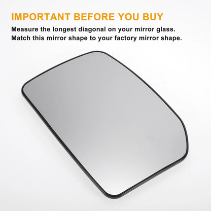 Left Upper White Convex Heated Mirror Glass for Ford Transit MK6 MK7 (2000-2013)