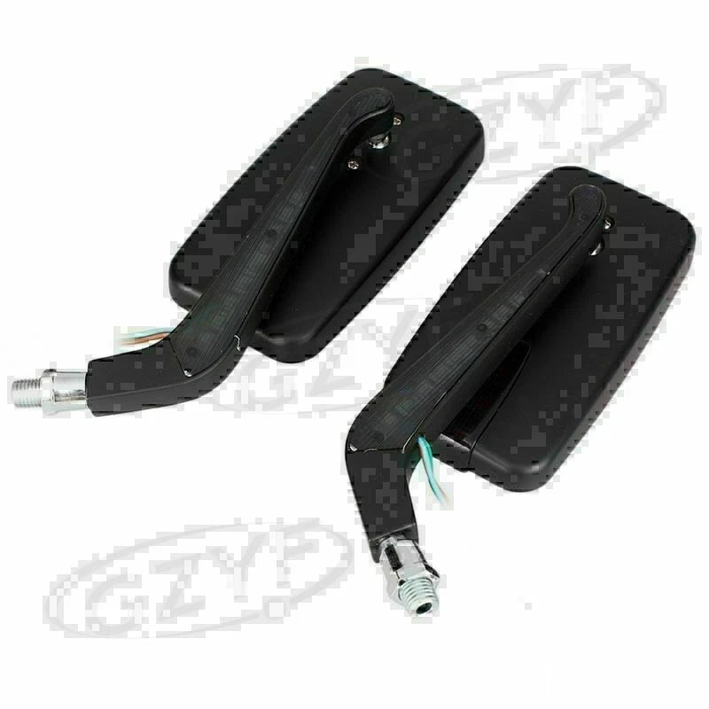 8mm/10mm Moto Left & Right Rear View Mirrors with LED Signal Light