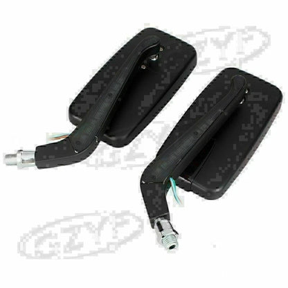 8mm/10mm Moto Left & Right Rear View Mirrors with LED Signal Light
