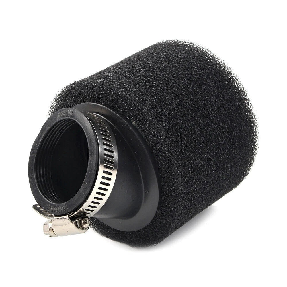 42mm Angled Black Air Filter for ATV Quad Go Kart CRF XR Pit Dirt Bikes