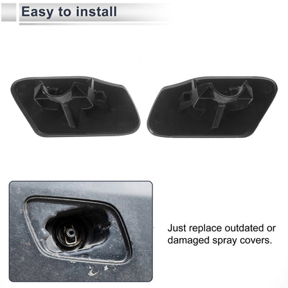 Washer Nozzle Cover Cap for BMW X3 (2011-2017) - Unpainted, 2 x Covers