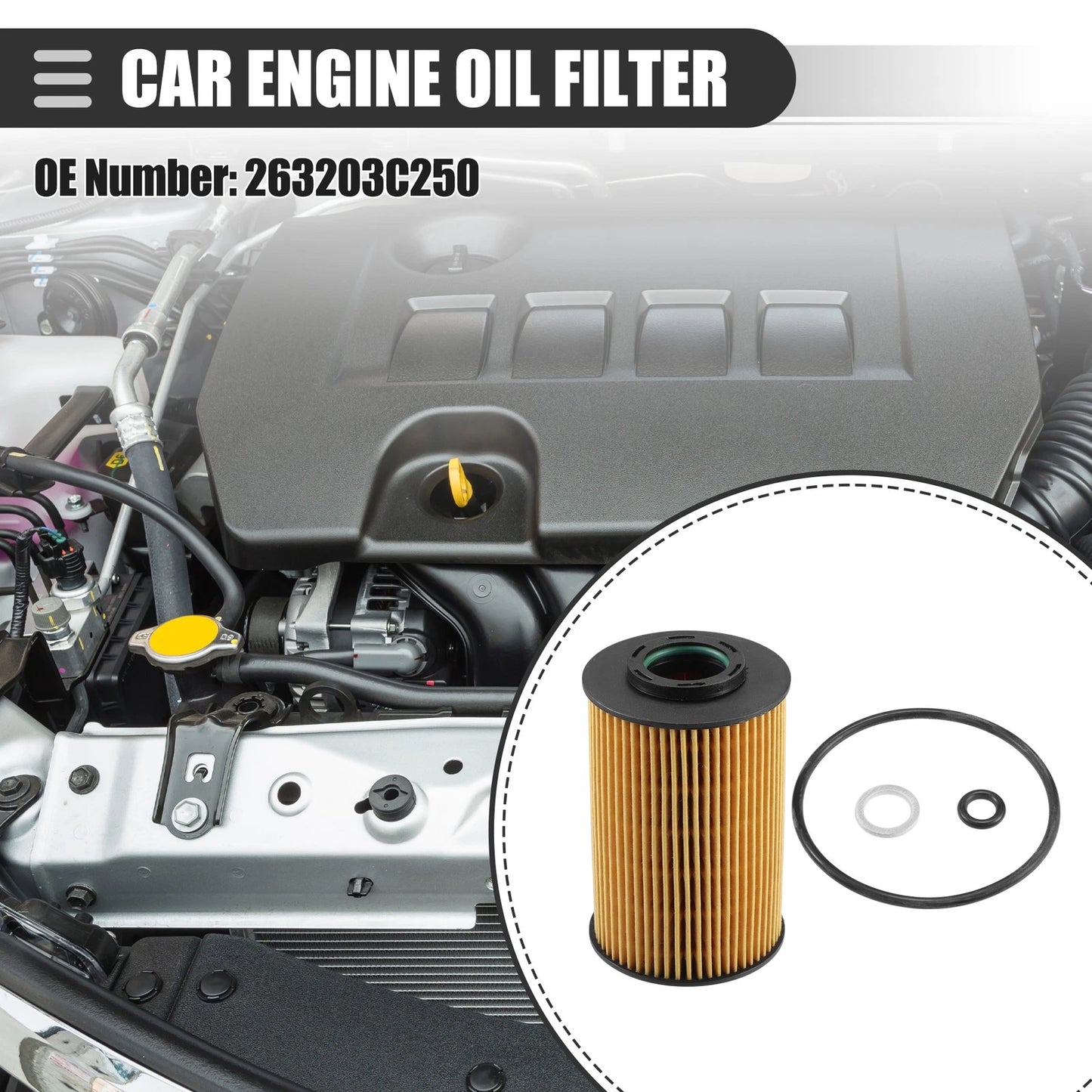 Engine Oil Filters Set for Kia Sedona (2008-2010)