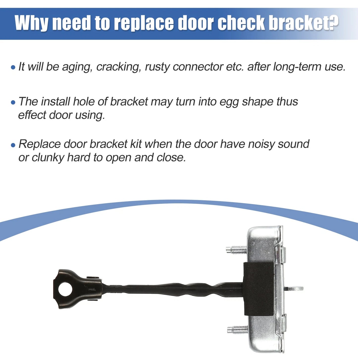 Front Door Check Stop Strap Limiter for Toyota Corolla 2009-2013 (2 x)