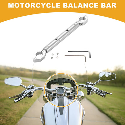 1 Set Universal Balance Bar - Handlebar - Aluminum Silver Tone for Motorcycle