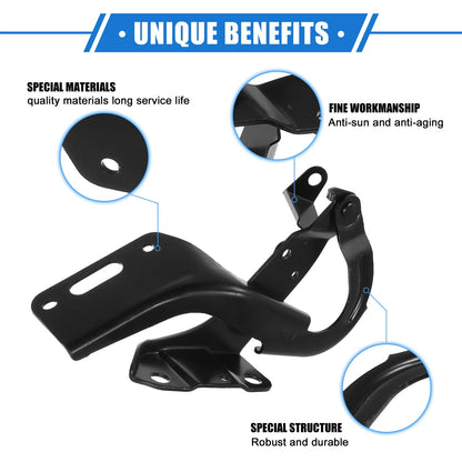 Hood Hinge for Honda HR-V 2016-2018 - Durable Metal Black Left Side