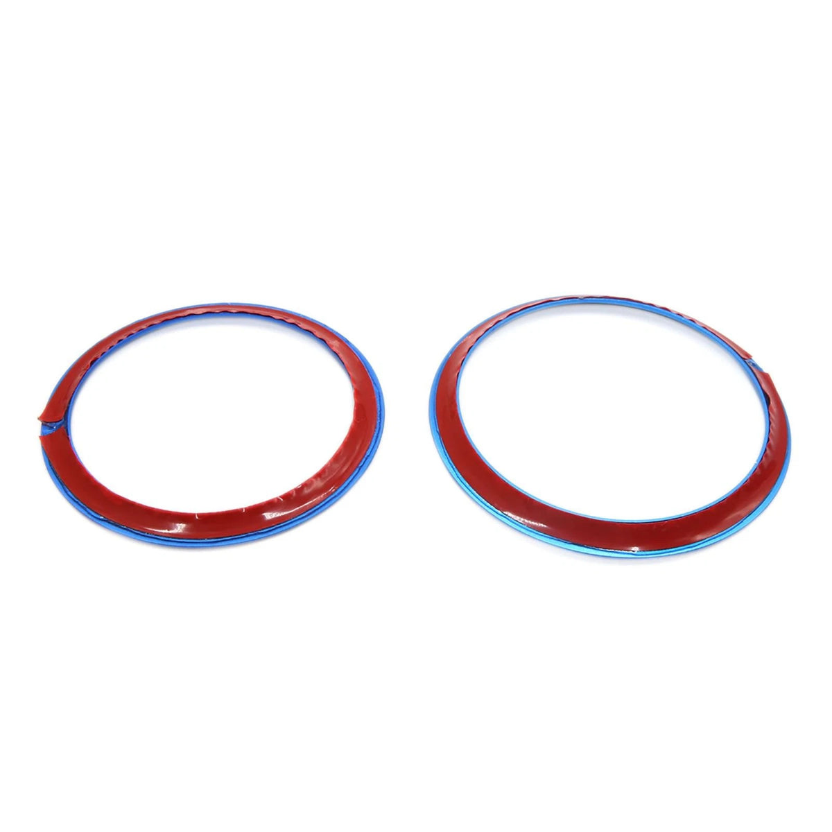 Front & Rear Emblem Ring Cover Trim Hood Logo Ring for BMW 3 Series Blue