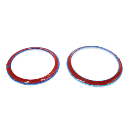 Front & Rear Emblem Ring Cover Trim Hood Logo Ring for BMW 3 Series Blue