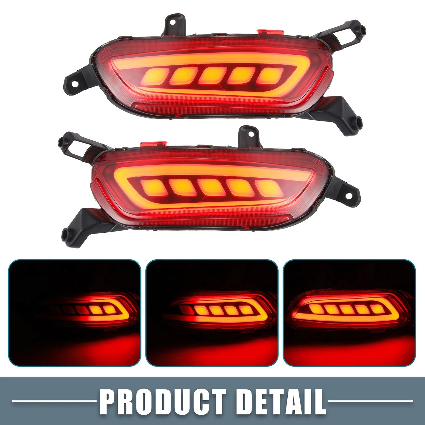 LED Rear Bumper Reflector Turn Signal Brake Light for Mazda CX-3 (2016-2017)
