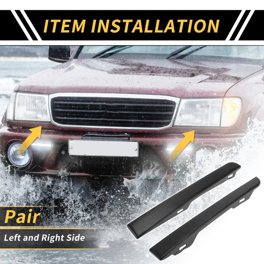 Pair 2 x Front Bumper Grille Headlight Filler for Toyota Tacoma 4WD