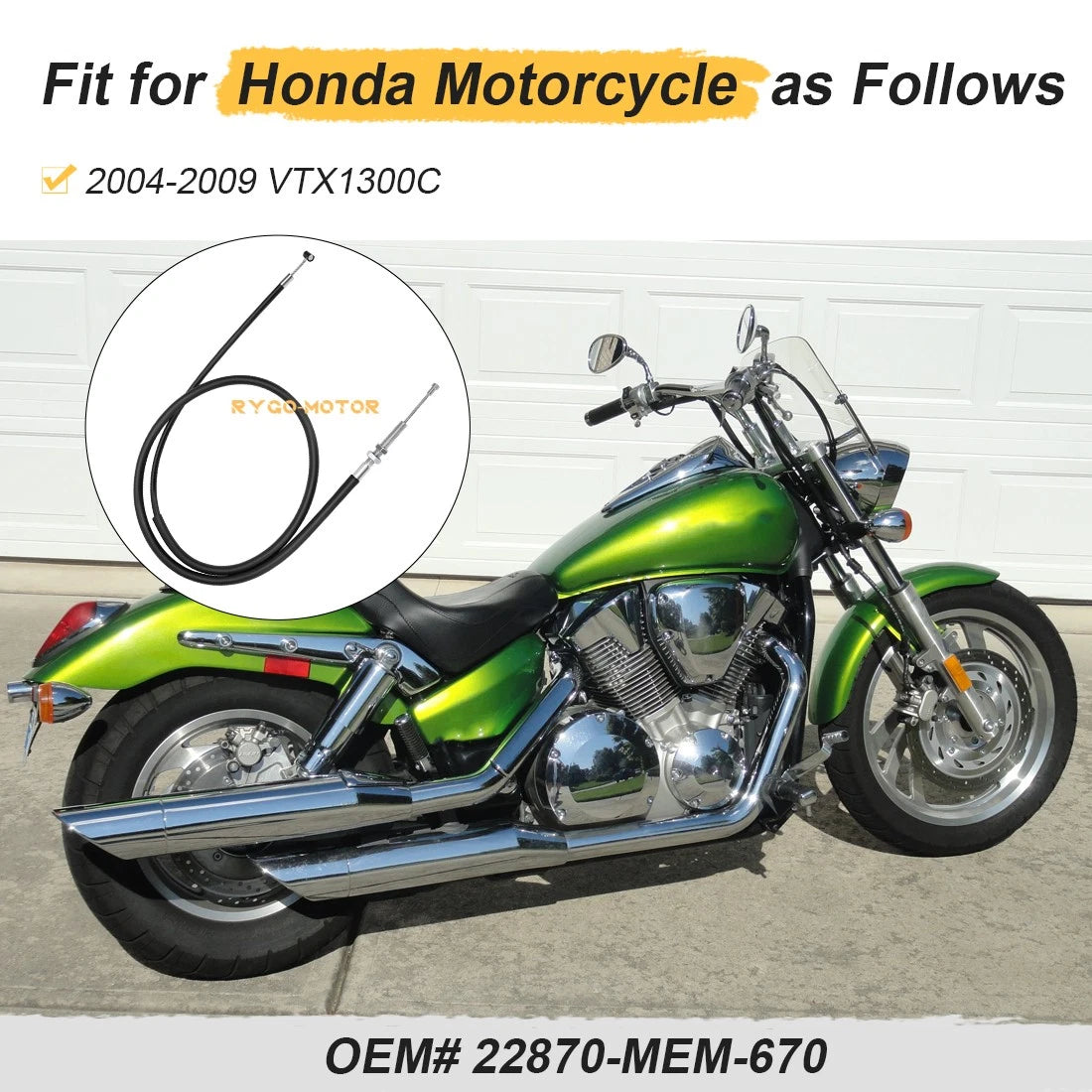 Clutch Cable 04-09 Left Control for Honda VTX1300C (2004–2009)