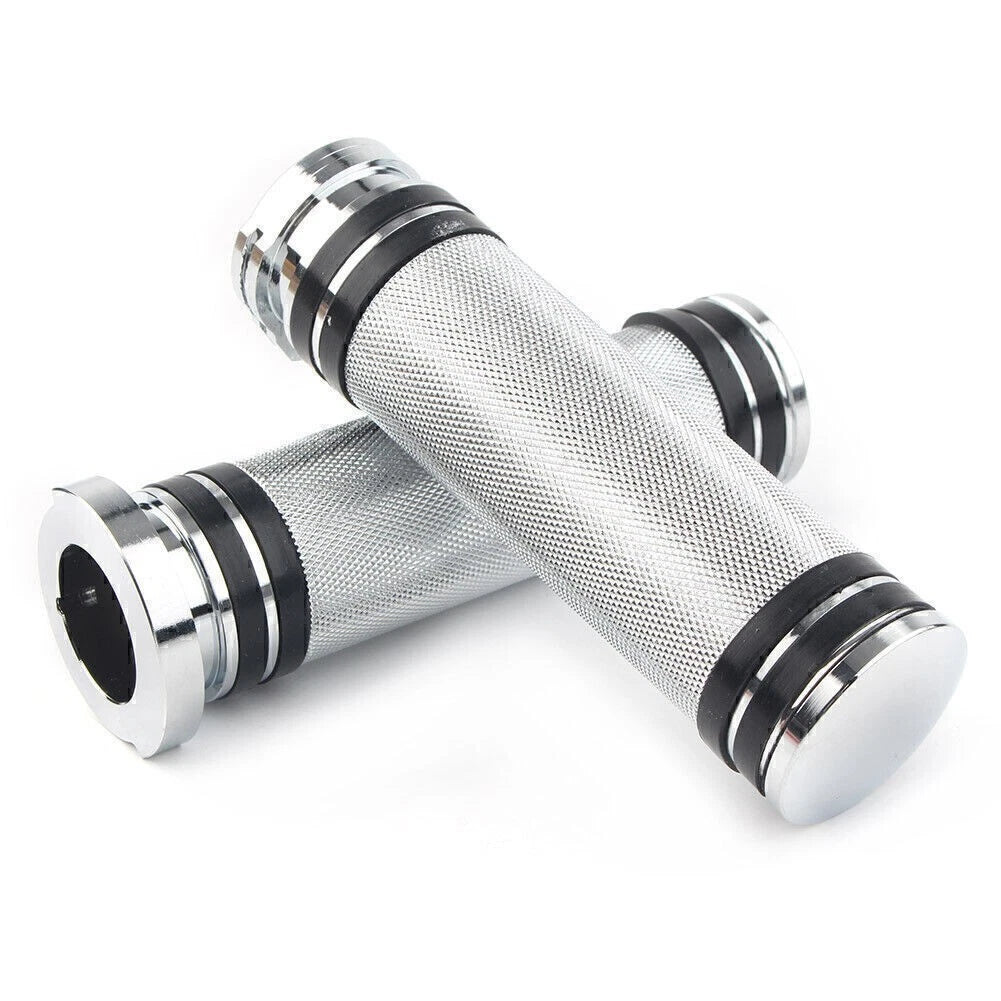1 Inch Chrome Handlebar Hand Grips for Sportster Dyna Softail Touring V-Rod