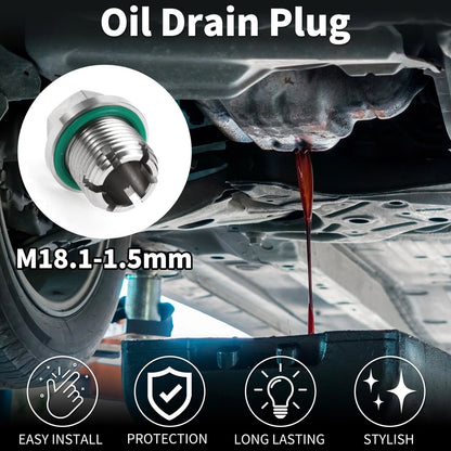 Copper Oil Drain Plug with Gasket for Car & Motorcycle