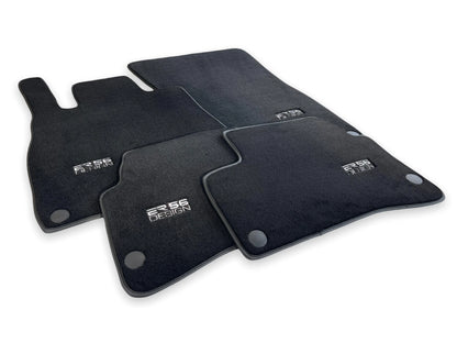 Floor Mats for Mercedes Benz ER56 Design Logo Leather Rounds (1980-2019)