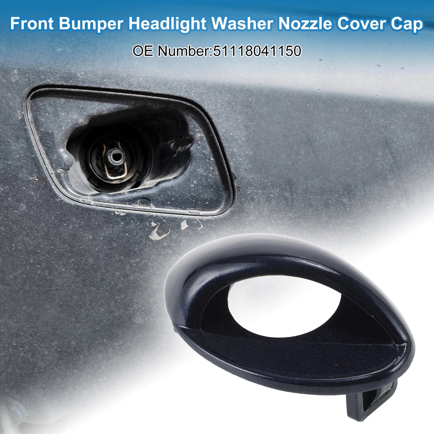 Bumper Headlight Washer Nozzle Cover for BMW M3 (2008-2013) - Deep Blue