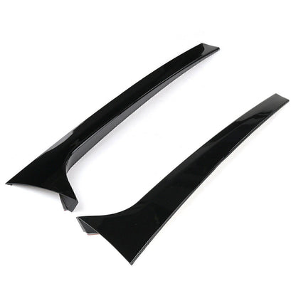2 x Rear Window Canard Spoiler Covers for Skoda Octavia Estate (2014-2019)