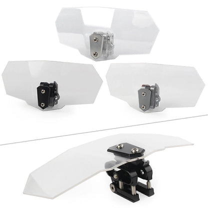 Clear Adjustable Windshield Extension Spoiler Deflector for Universal (N/A)
