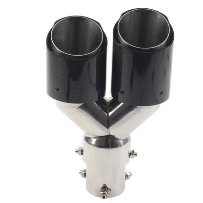 89mm Y Shape Double Exit Exhaust Muffler Tip for Car - Outlet