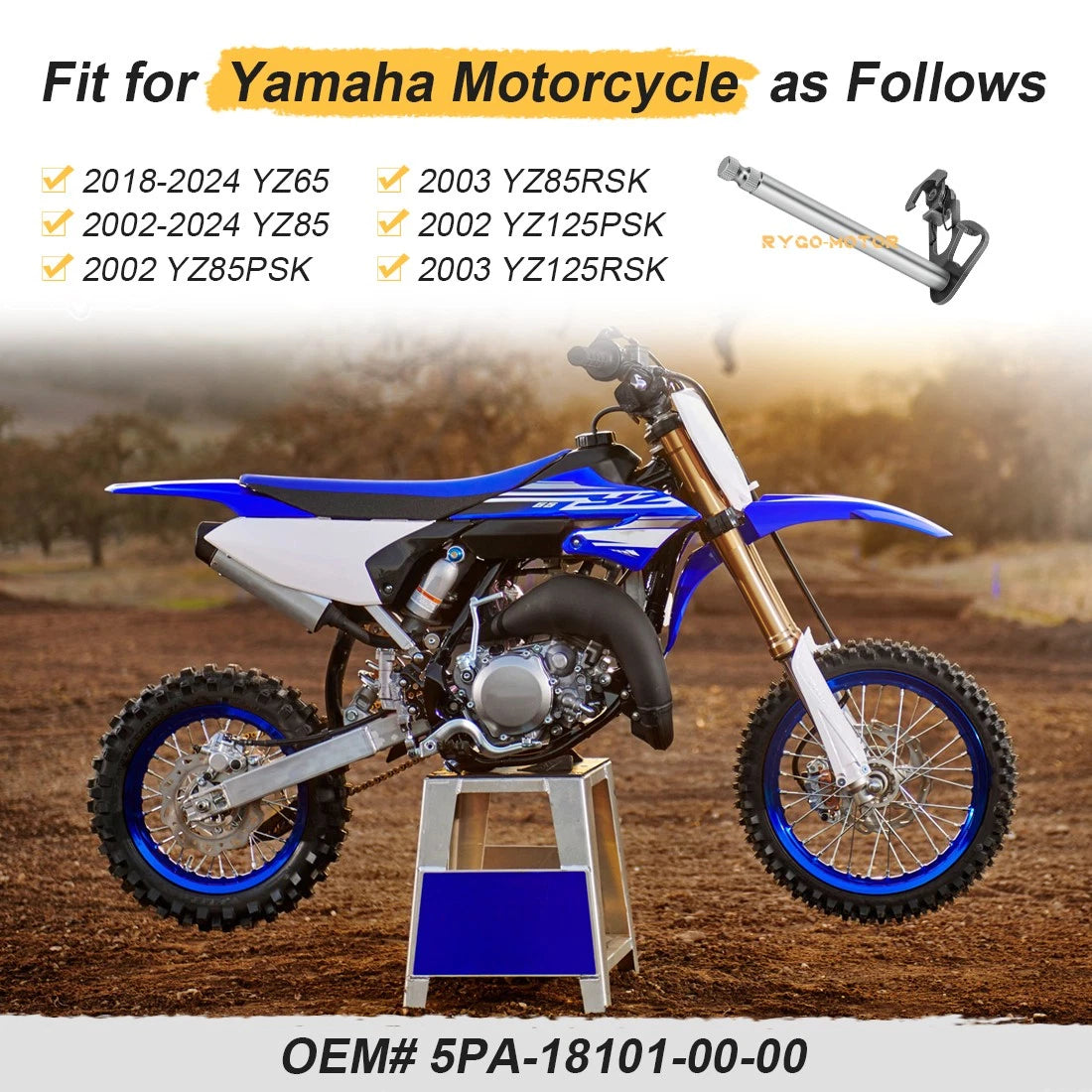 Gear Shifter Shift Shaft Assembly for Yamaha YZ65 YZ85 (2018–2024)