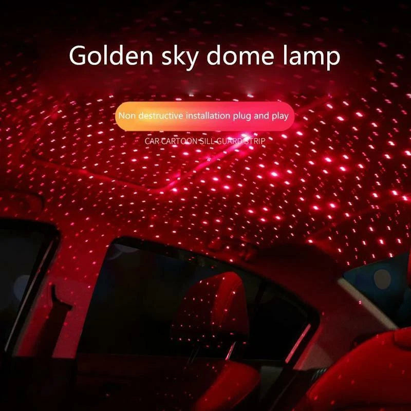 USB Car Interior Red LED Starry Sky Ambient Night Light for All Vehicles