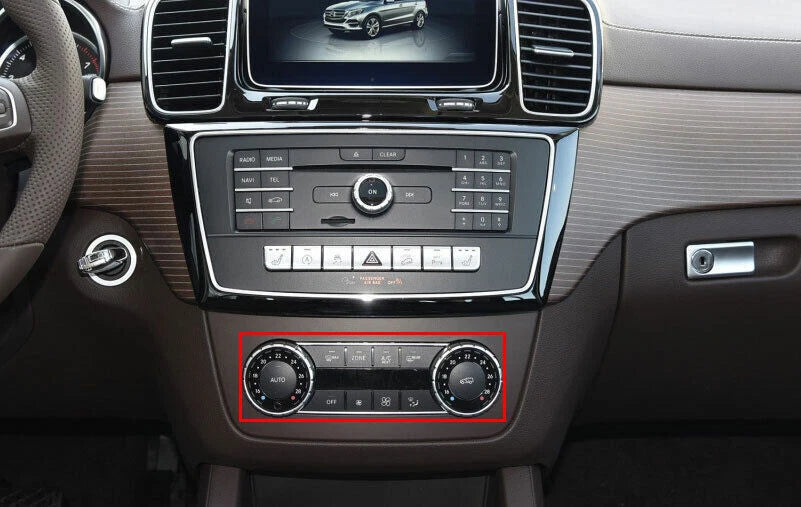 Red Aluminum A/C Button Knob Cover Trim for Benz GLE GLS (2016–2019)