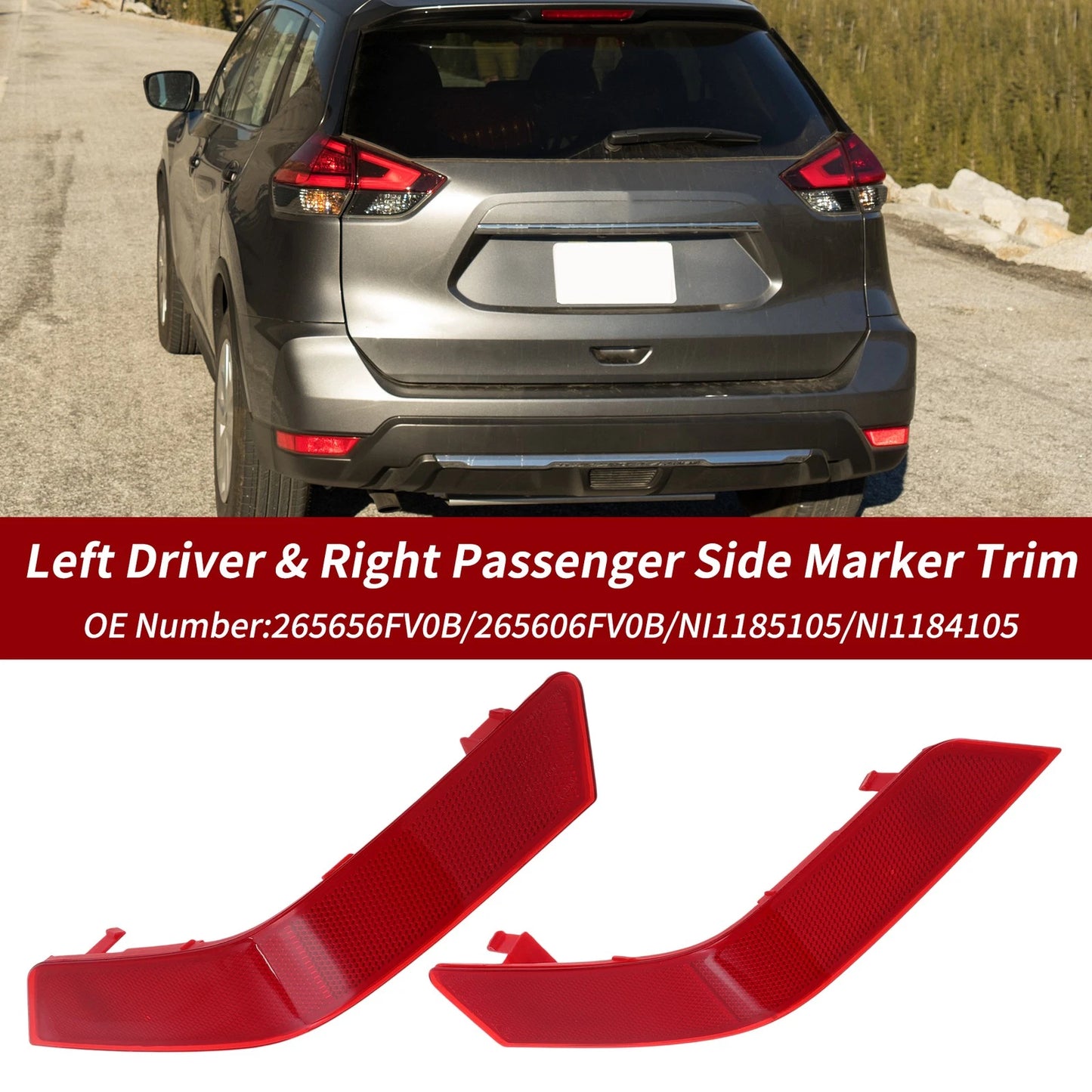 Rear Bumper Reflector Side Marker  for Nissan Rogue (2017-2020)